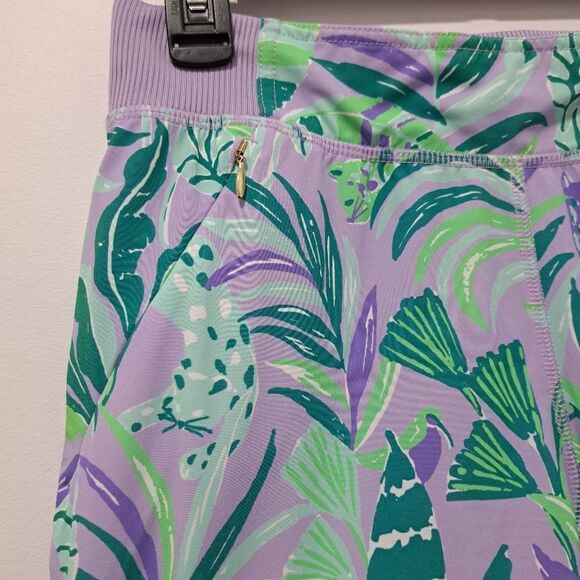 Lilly Pulitzer Tropical Print Leggings in Purple and Green - Picture 13 of 14